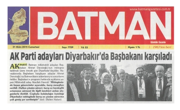 AK Parti adayları Diyarbakırda Başbakanı karşı..